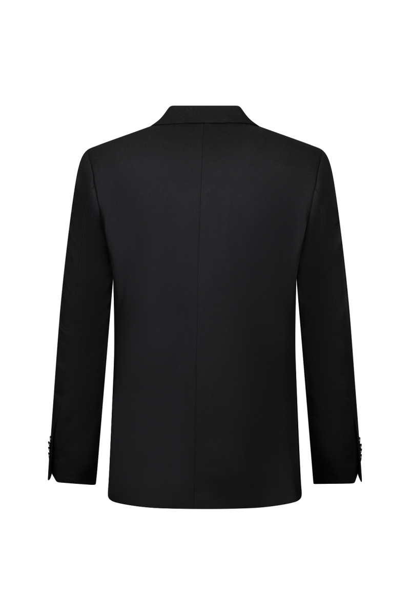 Siyah Slim Fit Sivri Yaka Klasik Takım Elbise - Hatemoğlu (1)