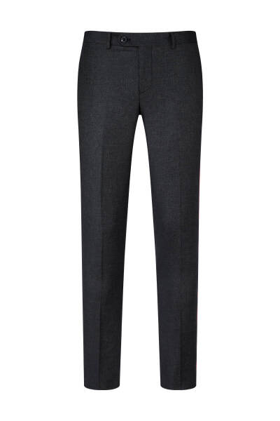 Siyah Slim Fit Yandan Cepli Kumaş Pantolon 