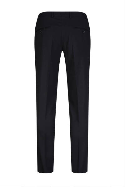 Siyah Slim Fit Yandan Cepli Kumaş Pantolon - 3