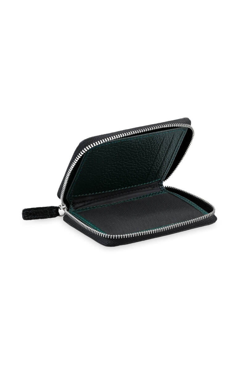 Siyah - Yeşil 100% Deri Cüzdan - Saykı (1)
