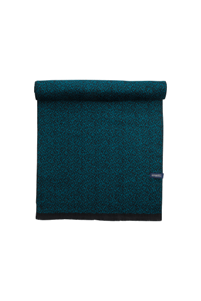 Siyah - Yeşil Desenli Atkı - 2