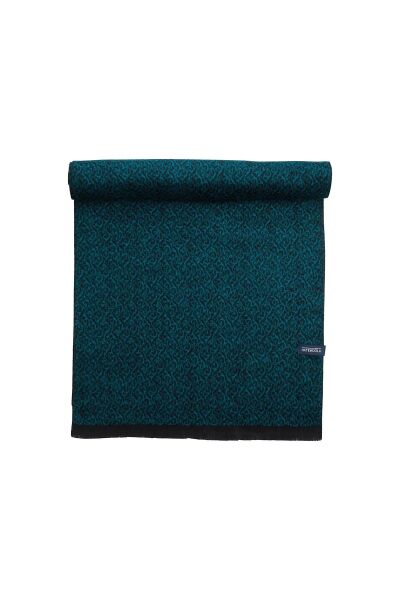 Siyah - Yeşil Desenli Atkı - 3