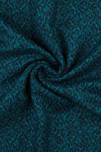 Siyah - Yeşil Desenli Atkı - 4