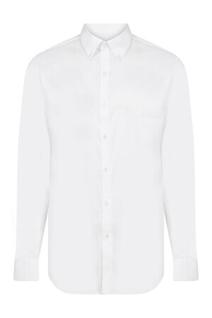 Beyaz Yaka Düğmeli Slim Fit Spor Gömlek - 3