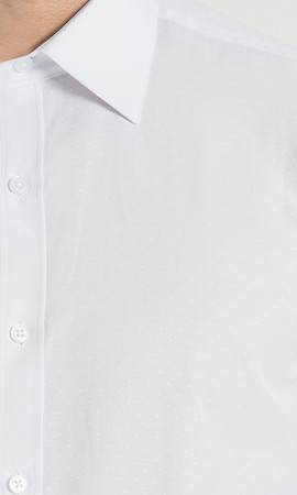 Slim Fit Beyaz Gömlek - Thumbnail