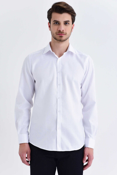Slim Fit Beyaz Gömlek - 1