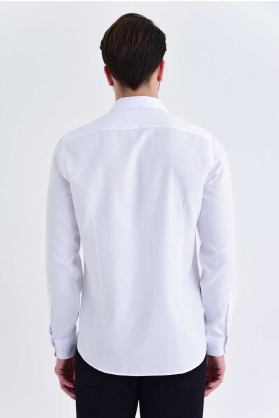 Slim Fit Beyaz Gömlek - 3