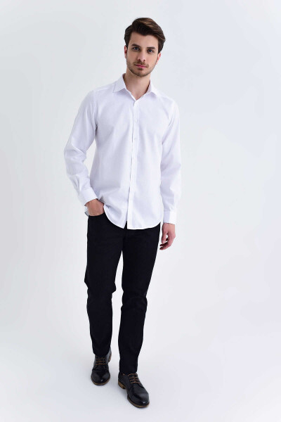 Slim Fit Beyaz Gömlek - 2