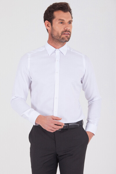 Slim Fit Beyaz Gömlek - 3