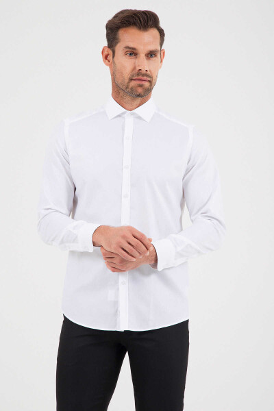 Beyaz Slim Fit Gömlek 