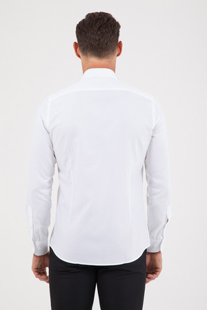 Slim Fit Beyaz Gömlek - Thumbnail