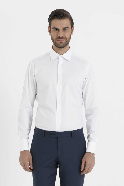 Slim Fit Beyaz Gömlek 