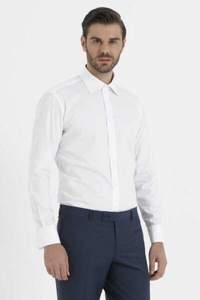 Slim Fit Beyaz Gömlek - 3