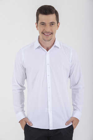 Beyaz Slim Fit Gömlek - 5