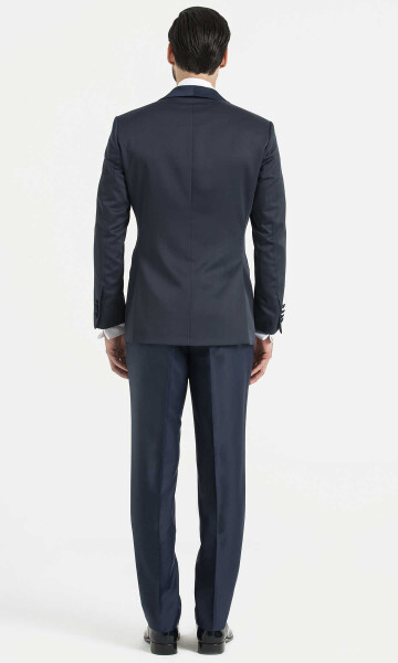 Lacivert Slim Fit Damatlık/Smokin - 5