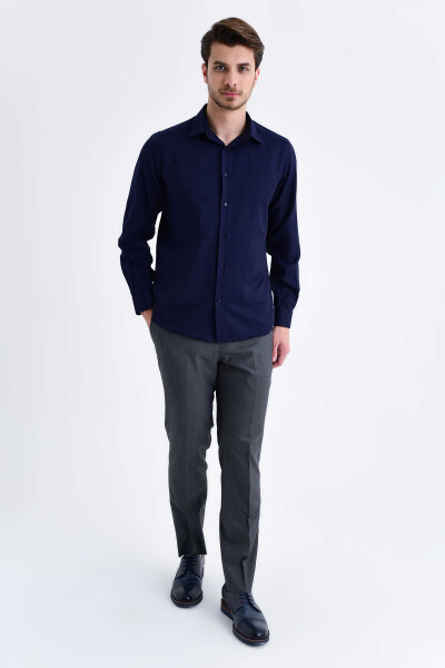 Lacivert Slim Fit Gömlek - 2
