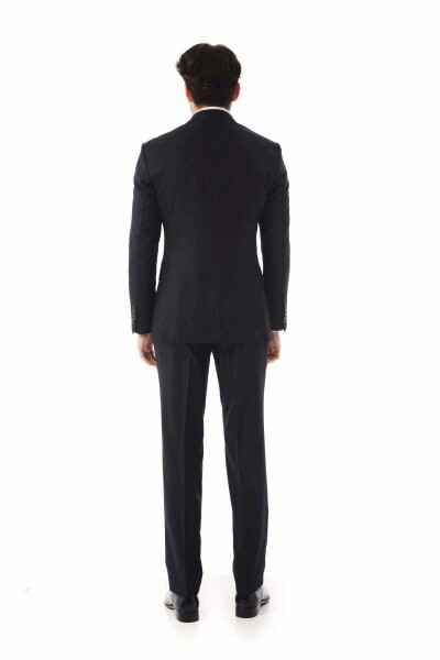 Lacivert Slim Fit Takım Elbise - 4