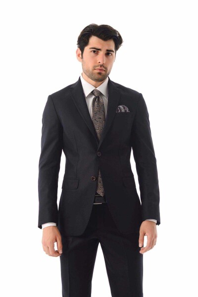 Lacivert Slim Fit Takım Elbise - 3
