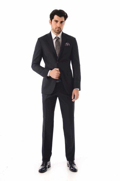 Lacivert Slim Fit Takım Elbise - 1