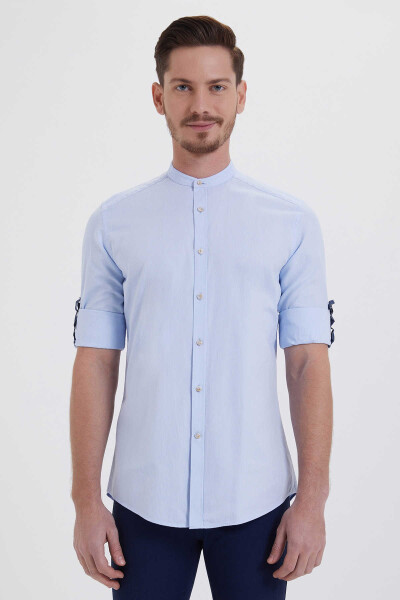 Mavi Slim Fit 100% Pamuk Uzun Kol Spor Gömlek 