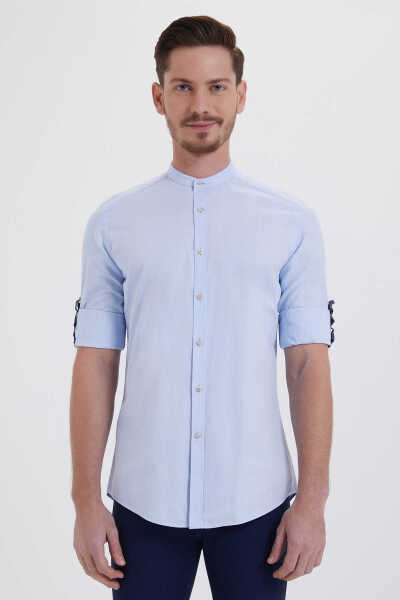 Mavi Slim Fit 100% Pamuk Uzun Kol Spor Gömlek - 6