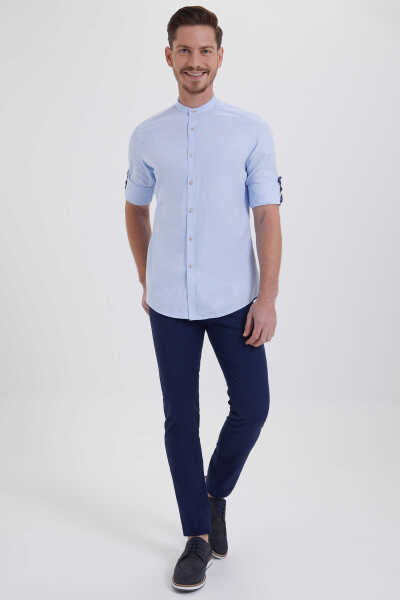 Mavi Slim Fit 100% Pamuk Uzun Kol Spor Gömlek - 7