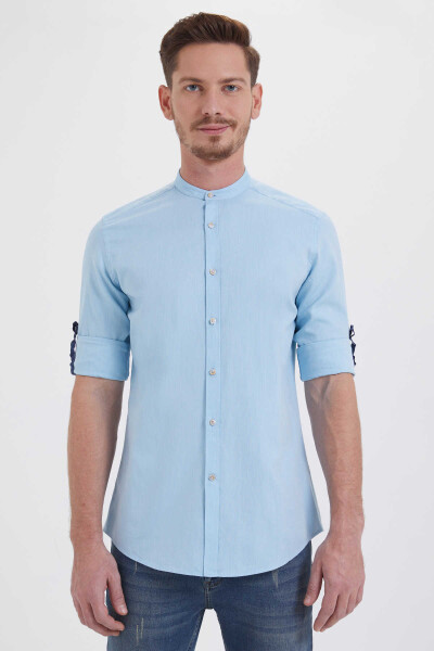 Mavi Slim Fit 100% Pamuk Uzun Kol Spor Gömlek 