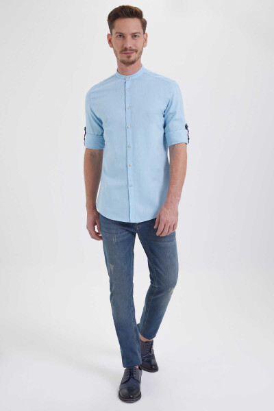 Mavi Slim Fit 100% Pamuk Uzun Kol Spor Gömlek - 2