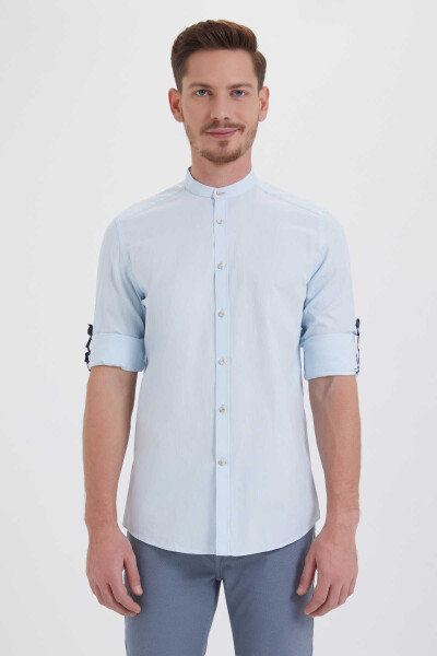 Mavi Slim Fit 100% Pamuk Uzun Kol Spor Gömlek 