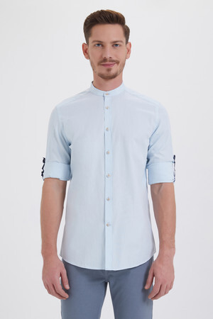 Mavi Slim Fit 100% Pamuk Uzun Kol Spor Gömlek - 10