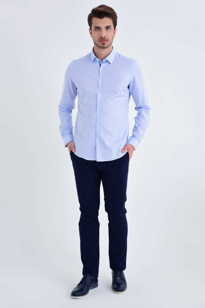Slim Fit Mavi Gömlek - 2