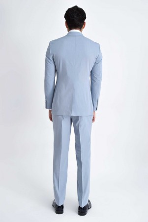 Açık Mavi Slim Fit Takım Elbise - Thumbnail