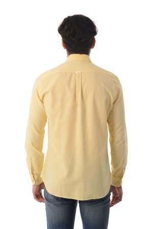 Slim Fit Sarı Gömlek - Thumbnail