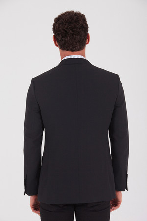 Siyah Slim Fit Klasik Blazer Ceket - Thumbnail