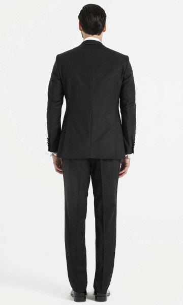 Slim Fit Siyah Damatlık/Smokin - 4