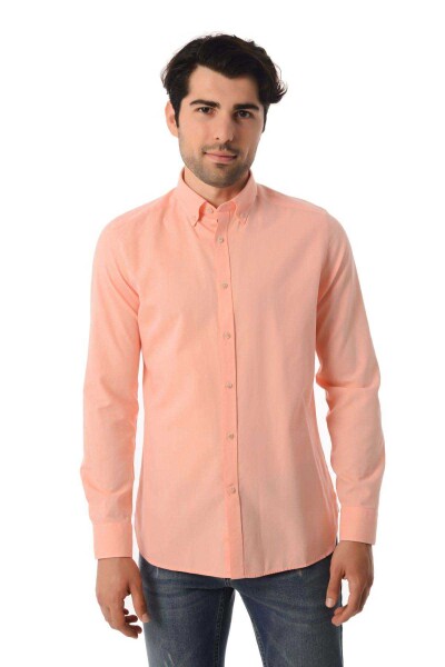 Slim Fit Somon Gömlek - 1