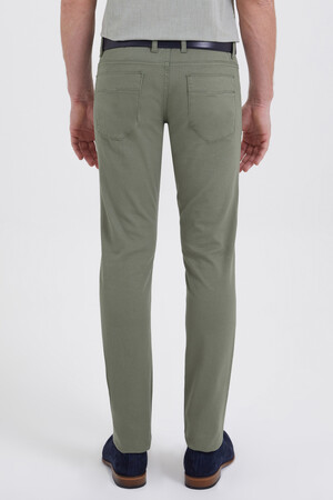 Slim Fit Yeşil Pantolon - Thumbnail