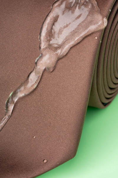 Su ve Leke Tutmayan 7 Cm Kahverengi Kravat ve Mendil Seti - 4