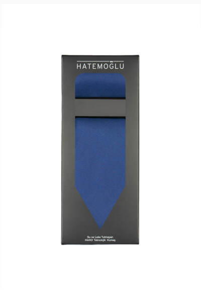 Su ve Leke Tutmayan 7 Cm Lacivert Kravat ve Mendil Seti - 6