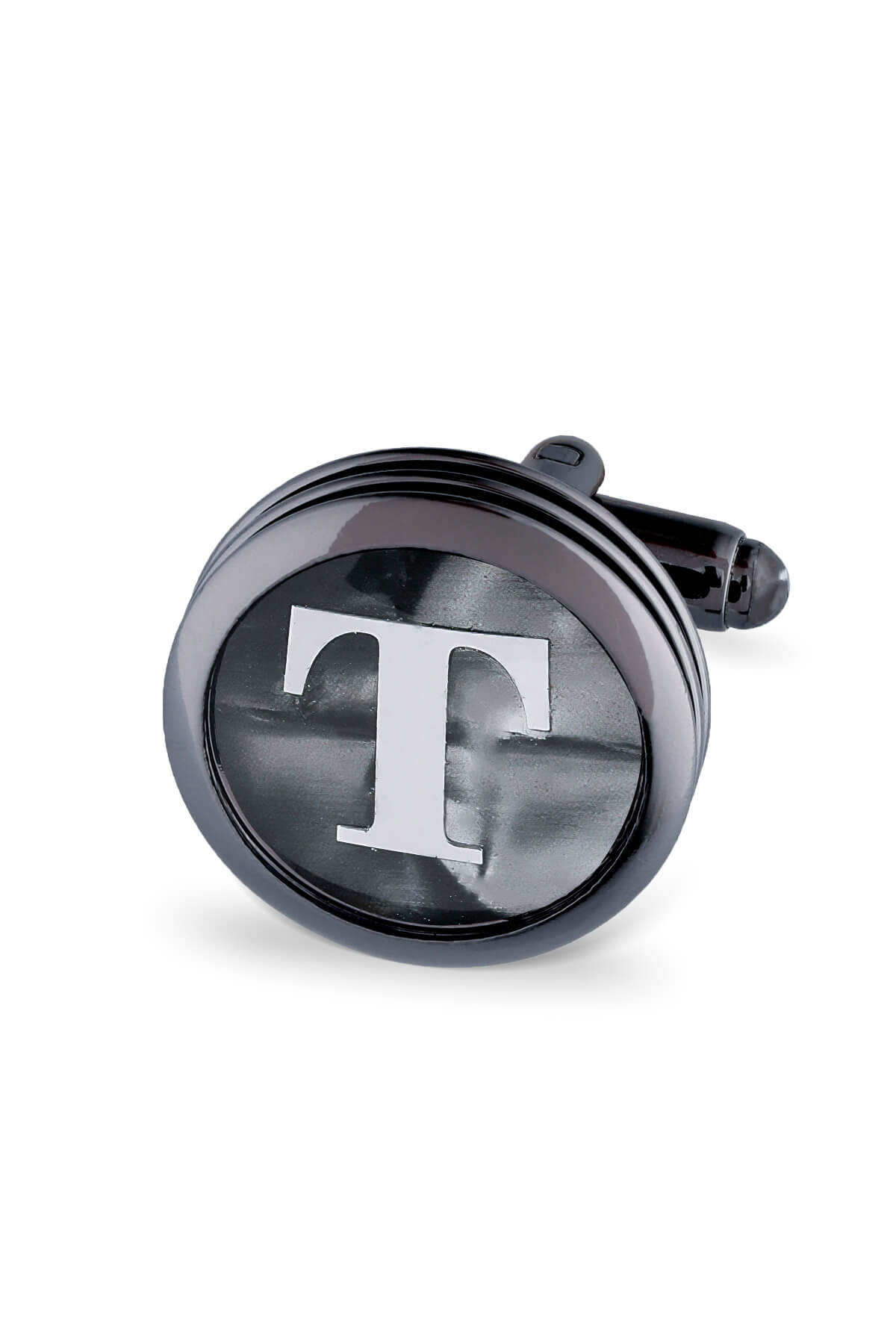 T Harfli Yuvarlak Tekli Kol Düğmesi - 1