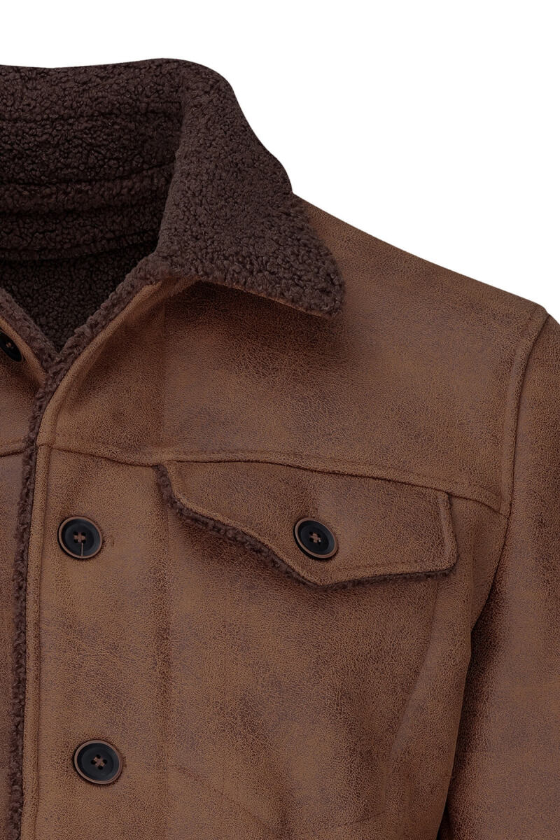 Taba Slim Fit Bebe Yaka Deri Mont - HTML (1)