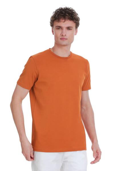 Tarçın Regular Fit Bisiklet Yaka Pamuklu Tişört 
