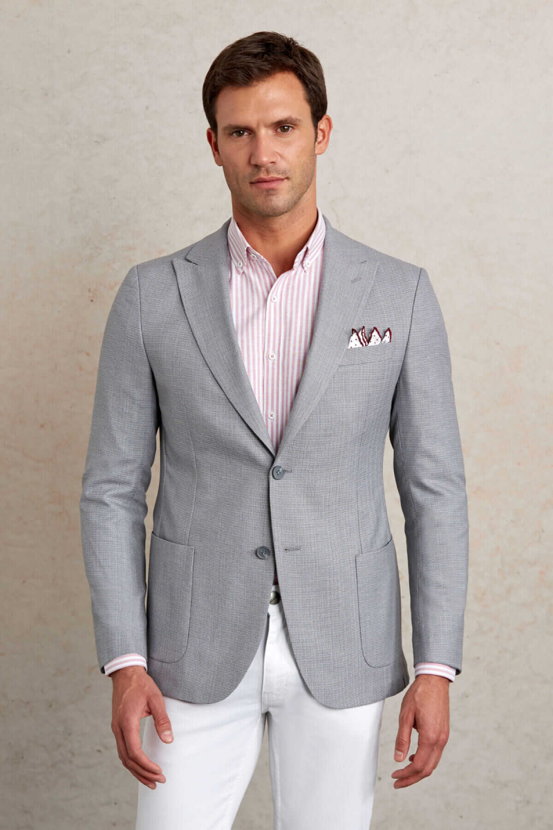 Taş Comfort Fit Sivri Yaka 4 Drop Klasik Ceket - HTML (1)