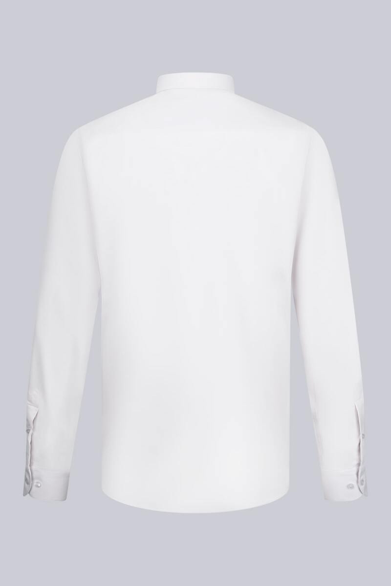 Taş Comfort Fit Slim Yaka Uzun Kollu Gömlek - Saykı (1)