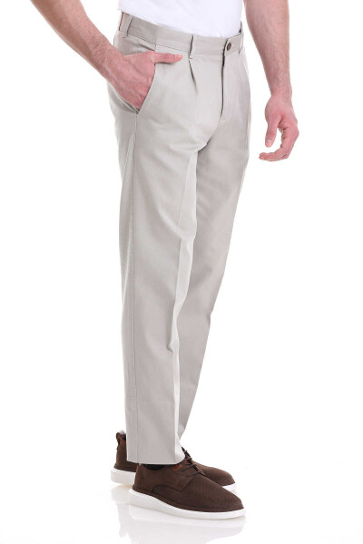 Taş Dinamik Fit Pamuklu Yandan Cepli Kanvas Pantolon - 3