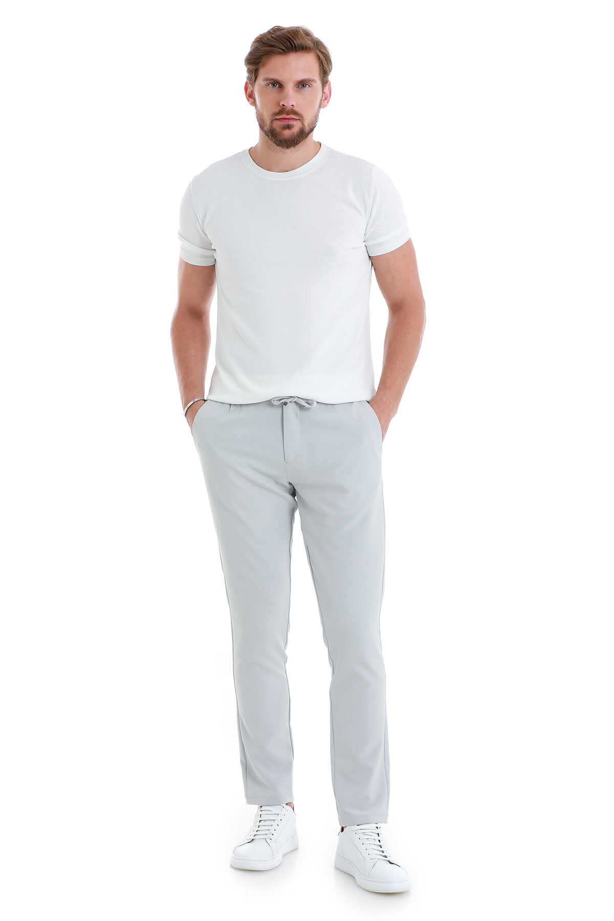 Taş Dinamik Fit Düz Yandan Cepli Jogger Pantolon - 2