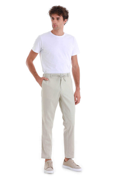 Taş Dinamik Fit Düz Yandan Cepli Pamuklu Jogger Pantolon - 2