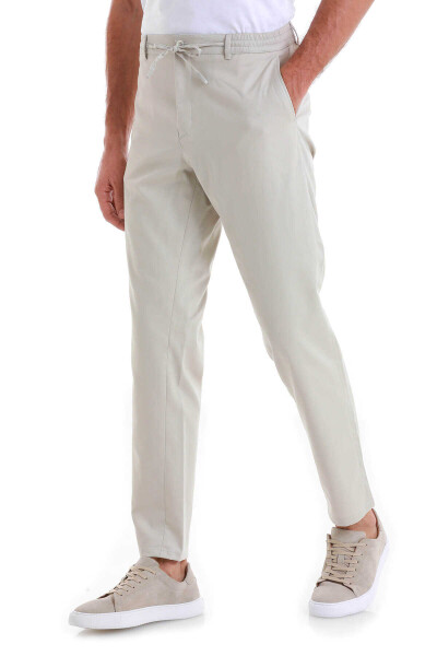 Taş Dinamik Fit Düz Yandan Cepli Pamuklu Jogger Pantolon - 3