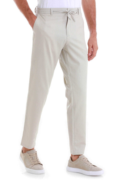 Taş Dinamik Fit Düz Yandan Cepli Pamuklu Jogger Pantolon - 4