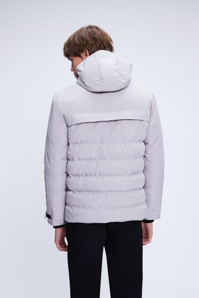 Taş Dinamik Fit Hakim Yaka Kapüşonlu Kaban - 5